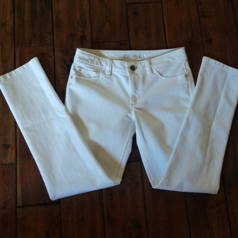 DL1961 White Stretch Denim Pants